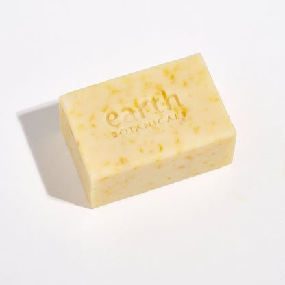 Marigold natural soap bar handmade in Brighton - lime basil and red mandarin cold process soap