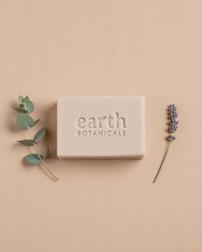 Whist lavender eucalyptus and tea tree natural soap bar with fresh lavender and eucalyptus handmade in Brighton
